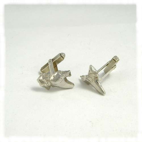 Sharks' tooth cufflinks